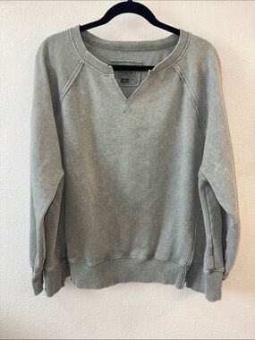 American Eagle- Washed Sage Crewneck Oversized Sweatshirt